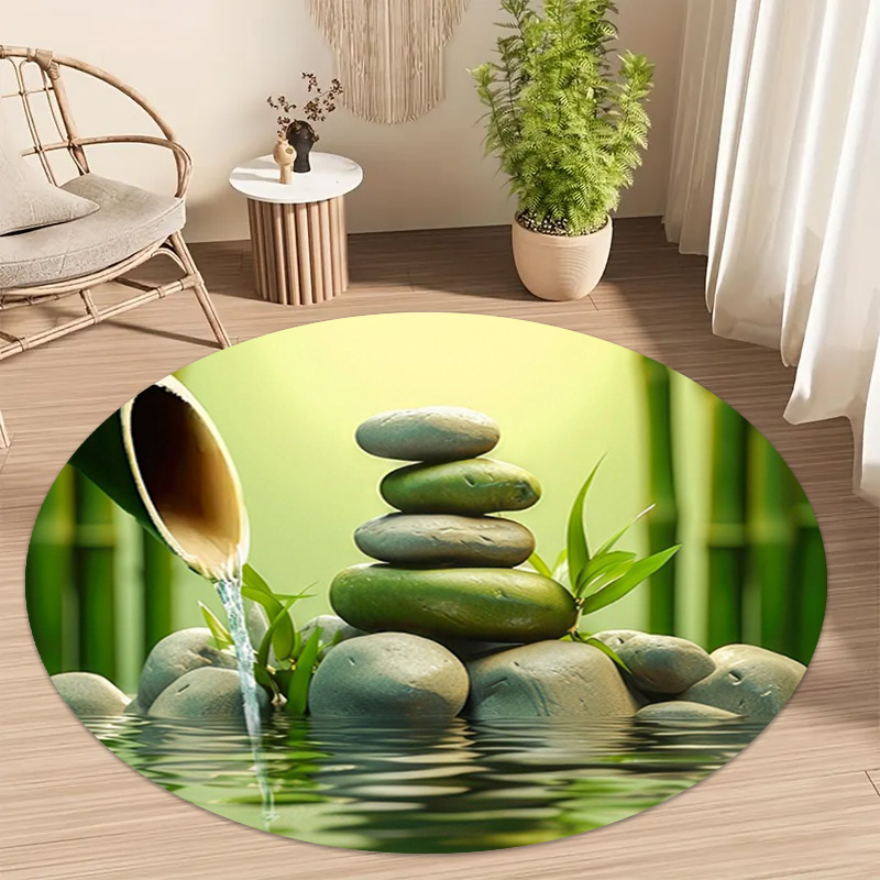 Spa Wellness Hotel - Круглый коврик Zen Bamboo Stone Water
